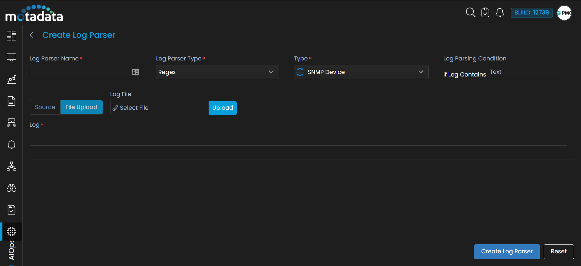 screenshot of Motadata AIOps